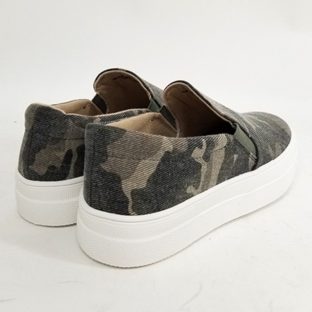 Olive green Camouflage SlipOn Platform Sneakers camo - Picture 6 of 6
